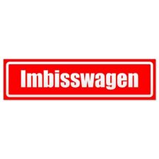Imbisswagen invertiert Magnetschild Schild magnetisch