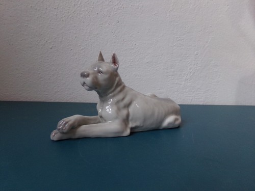 Tierfigur hund dogge porzellan - hund,