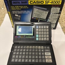 Vintage Casio Digital Diary SF-4000 LCD Pocket Datenbank 32KB Taschenrechner OVP