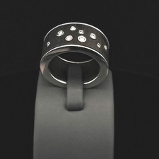 Ring Weißgold / Ebenholz  750 / 1000 mit Brillanten  [ 056534 ]