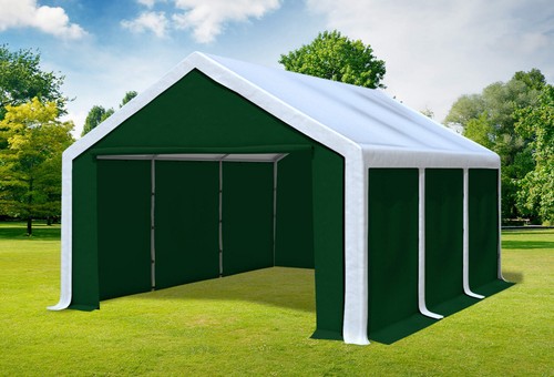 Partyzelt 4x6m weiß grün pvc - partyzelt,
