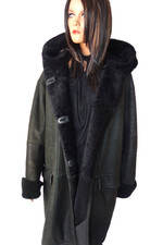 Edler Werner CHRIST Lammfellmantel Gr.44 46  Kapuze Merino Lammfell Pelzmantel