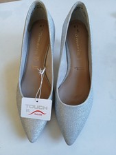 Tamaris Pumps Silber Glitzer