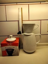 Melitta Minden Set Porzellan weiß 1.5 L Kanne 0-9 + Filter Nr. 102 + Kaffeelot
