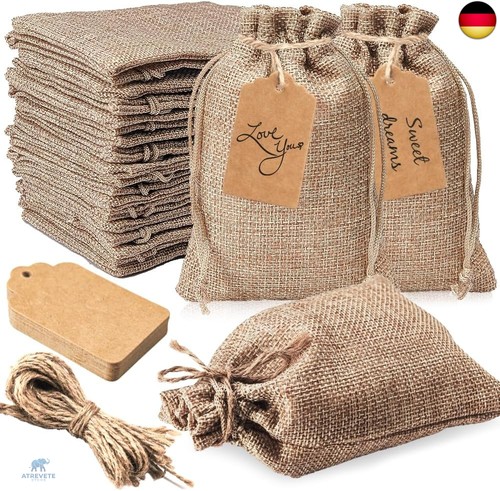 Stück jutesäckchen mit - stück,