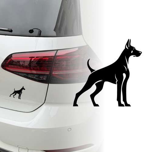 Auto aufkleber dobermann - aufkleber,