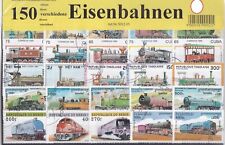 150 Briefmarken Eisenbahn Train Lokomotive Zug Dampflok Lock Zug Eisenbahn Dampf