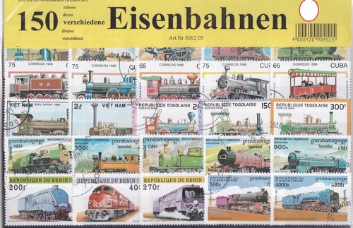 150 briefmarken eisenbahn - 150,