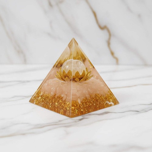 Rosenquarz orgonit pyramide - orgonit,