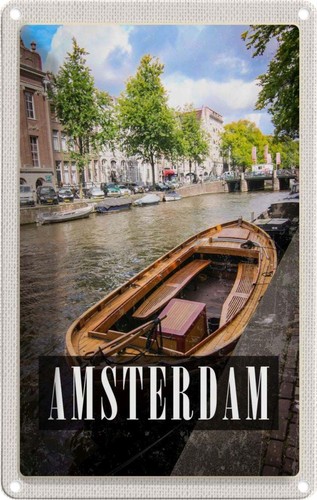 Blechschild 30x20 amsterdam - blechschild,