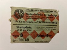Eintrittskarte Ticket Bundesliga 64/65 Kaiserslautern - 1860 München