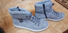 Rieker Stiefeletten Damen gr. 40 neu grau gefüttert Wildleder