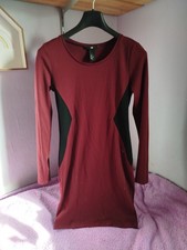 Langarm Kleid burgunder