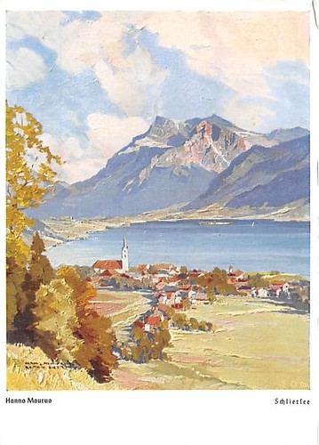 Schliersee künstlerkarte von - künstlerkarte,