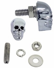 Totenkopf Skull Kennzeichen Schraube Chrom Schwarz Stück 25mm Chopper Universal