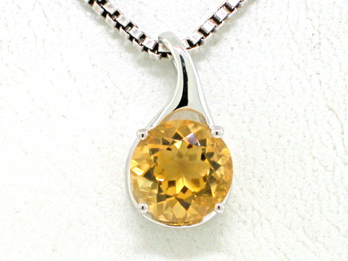Citrin anhänger 585 weißgold - citrin,