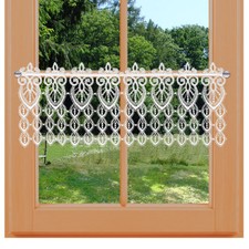 Spitzengardine Olivia Echte Plauener Spitze Panneaux Scheibenhänger natur