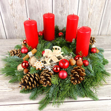 Adventskranz rot