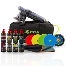 Exzenter Poliermaschine TDA09 Menzerna Politur Set 1000 2500 3800 SW + 4 Pads 