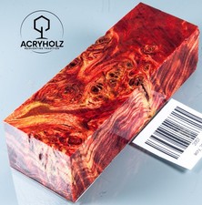 2057 Pappel Maser | 120x40x30 | Griffblock stabilisiert | ACRYHOLZ | Messergriff