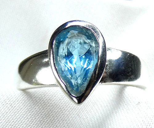 Blautopas ring 925 - 925, silber