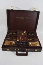 C25V14- SBS Solingen Besteck vergoldet 69-tlg im Koffer