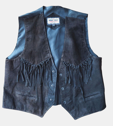 Leder weste cowboyweste - leder,