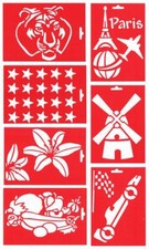 1 Schablone Motive Mixed A5 für Wand Fenster Textil Easy Stencil Heike Schäfer