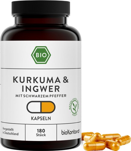Bio kurkuma kapseln 180 - bio, stück