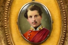 Antikes Miniatur Portrait