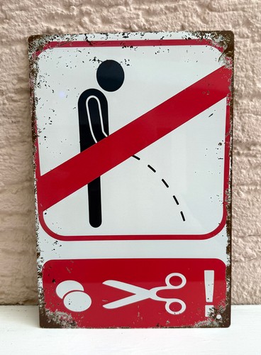 Blechschild toilette x - blechschild,