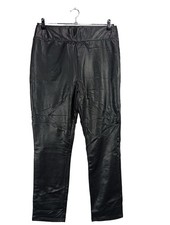 MISS SEXY Kunstlederhose Damen Hose Gr. DE 46 schwarz Glanz-Optik