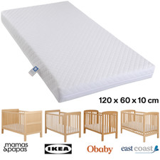 Kinderbett Bett Matratze passend für Mamas & Papas Ikea Obaby East Coast Baby 120x60x10cm