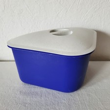 Tupperware Alles in Einem 275-2 Biomüll Behälter weiß blau Abfall Ecke Deckel 1A