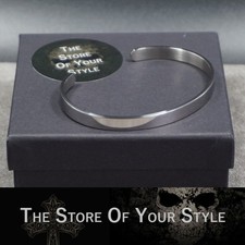 Armreif Edelstahl 6mm Silber