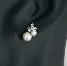 Edle Brillant Perlohrstecker