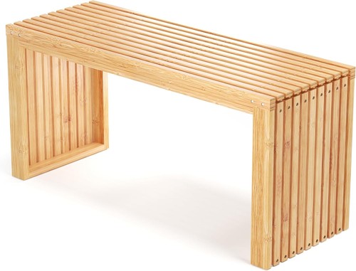 Bambus gartenbank 90x33x43 - bambus, cm