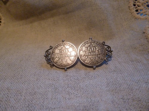 Antike brosche pfennig 1877 - pfennig,