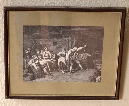 Schönes altes wandbild mit - wandbild,