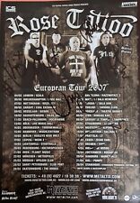 Rose Tattoo, Original In Person Signierter 15 × 20.5 Flyer