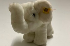STEIFF-TIER ORIGINAL MIT KNOPF IM OHR / ELEFANT WEIß  K156 DIE SPENDENAKTION