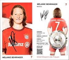 MELANIE BEHRINGER  C Bayern München Autogramm AK Autogrammkarte Fussball