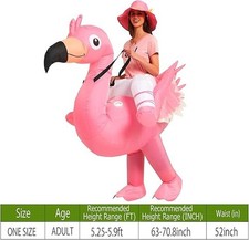Aufblasbares Flamingo-Kostüm, Reiten auf Flamingo, Luftblasen, lustiges Kostüm,