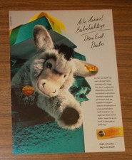 Seltene Werbung vintage STEIFF Molly Esel Kuscheltier 1988