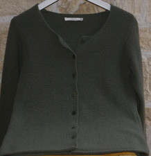 MAAS Natur Weste 100 % Bioschurwolle grün/khaki Gr. 36 / S wie Neu OVP 129,-- €