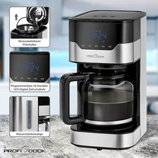 Profi Cook PCKA1169 Digital Kaffeemaschine 1,5L Glaskanne 900W LCD Timer AUTOOFF