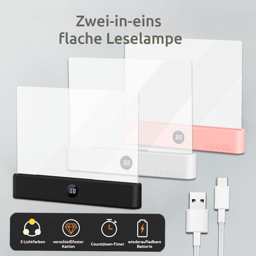 Tragbare flaches buchlicht mit - tragbare,
