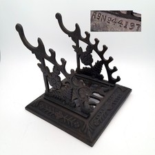 1888-89 Antik Metallguss 7 Stifte Display Ständer Halter Sammlerstück Viktorianisch