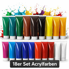 Acrylfarbe 18 Stück Malfarbe