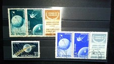 ʘ Rumänien 1957–58 Sputnik, künstliche Satelliten, gestempelt (Briefmarken, D82)